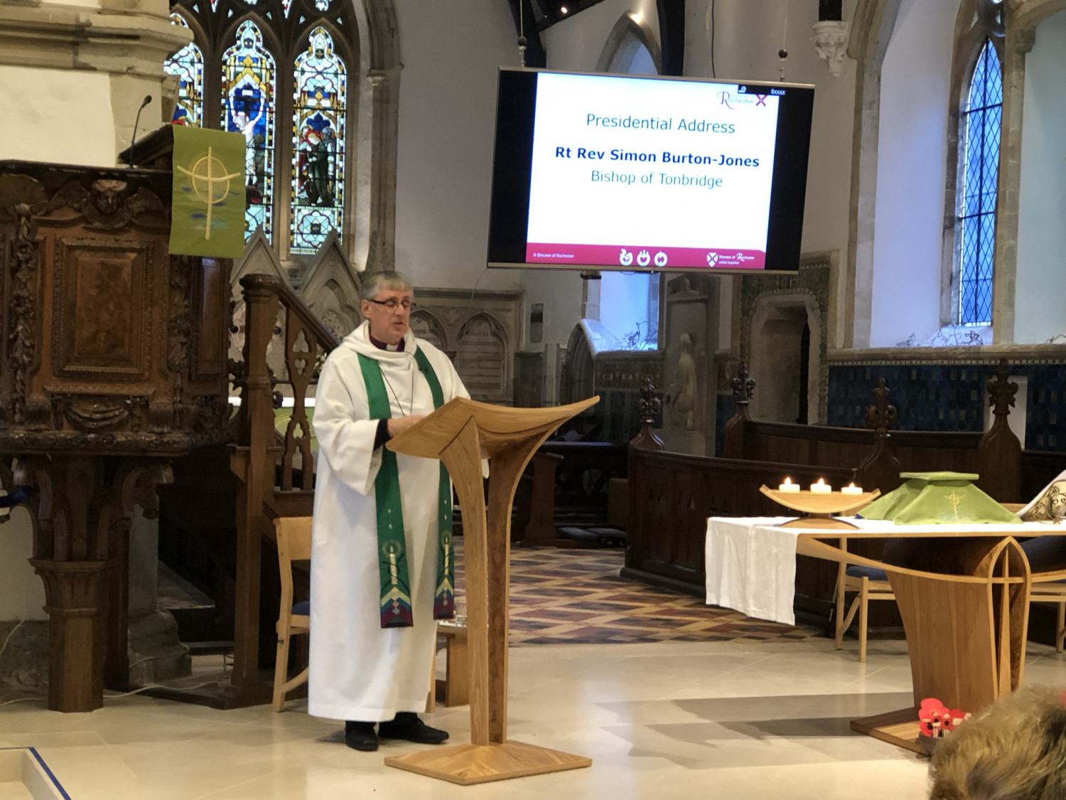 Bishop Simon gives the presidential address at Diocesan Synod