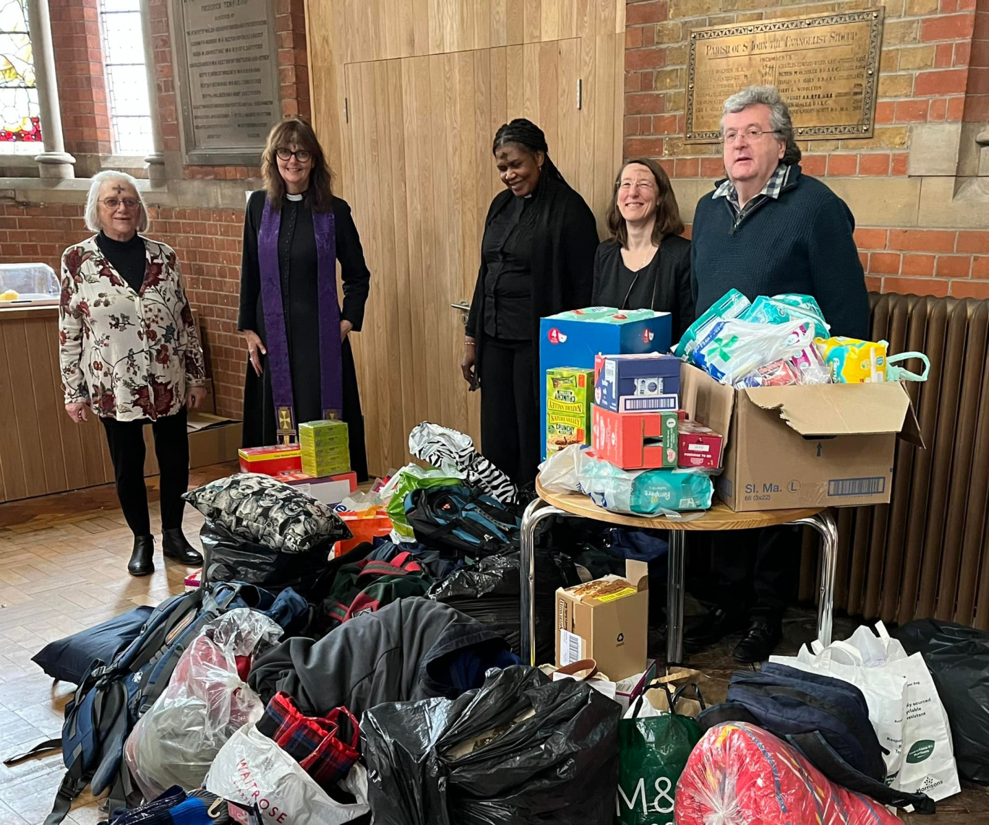 Donations collected at St John's Sidcup